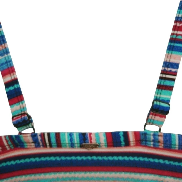 Krista Swim/Bathing Suit Top Tankini, Multi Colored Stripes M - Picture 8 of 10